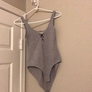 grey bodysuit